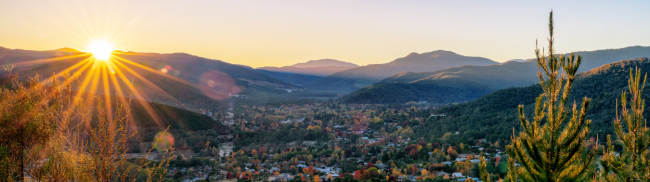 Sunrise lookout in Bright during autumn